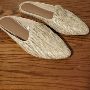 Universal Thread Woven Tan Mules
